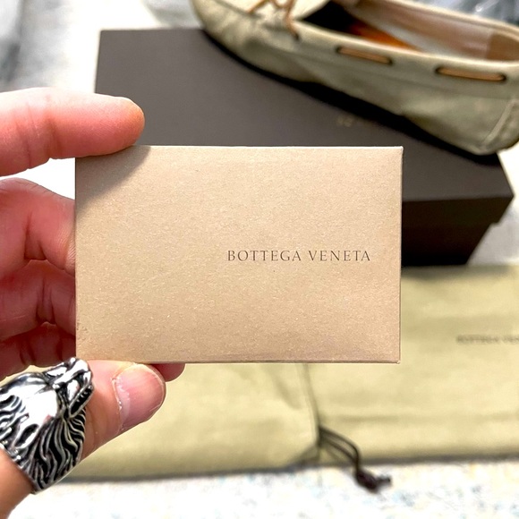 EUC Men’s Size 8 Bottega Veneta Suede Intrecciato Loafers/Driver Shoes In Beige - Picture 11 of 13